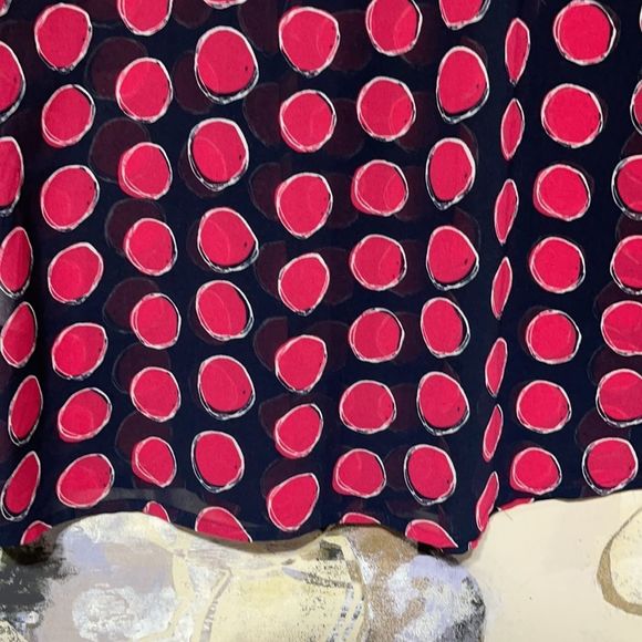 Sheer Banana Republic Navy/Pink Flowy Blouse - Picture 11 of 16